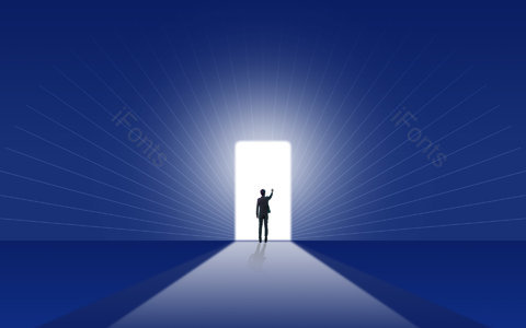 简约 大气 几何 光效 ppt背景