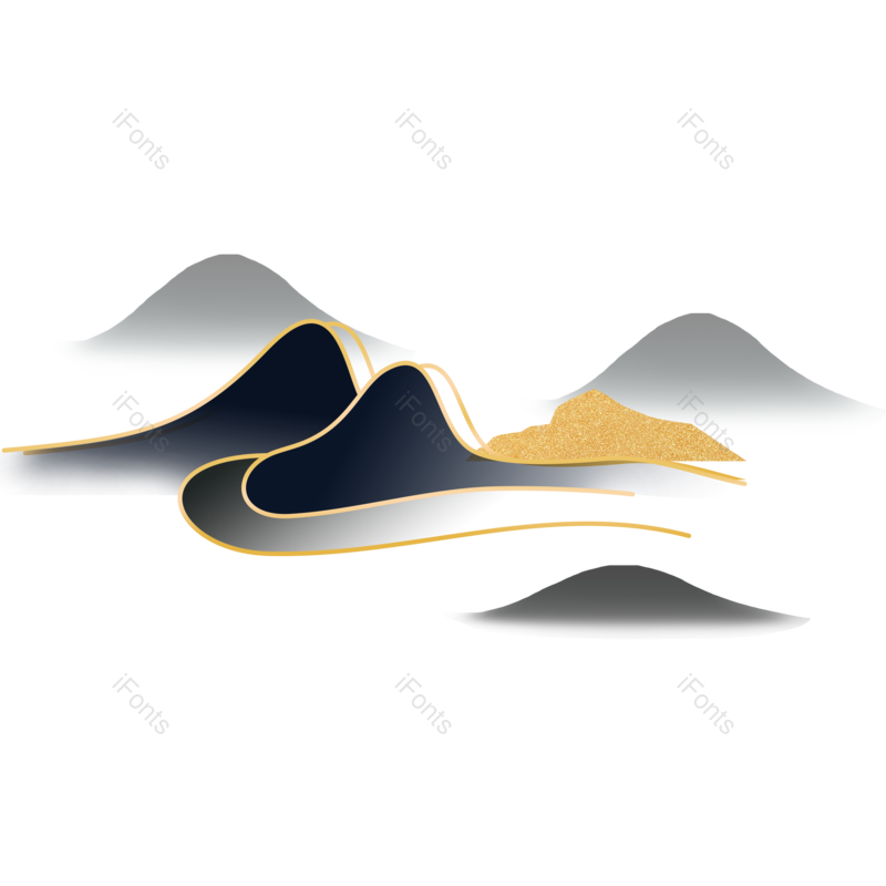 山水图片,元素,PNG,免抠素材