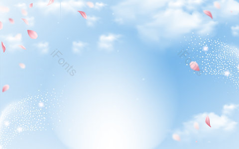 蓝色背景 天空背景 清新背景 白云 产品展示  春天 春季