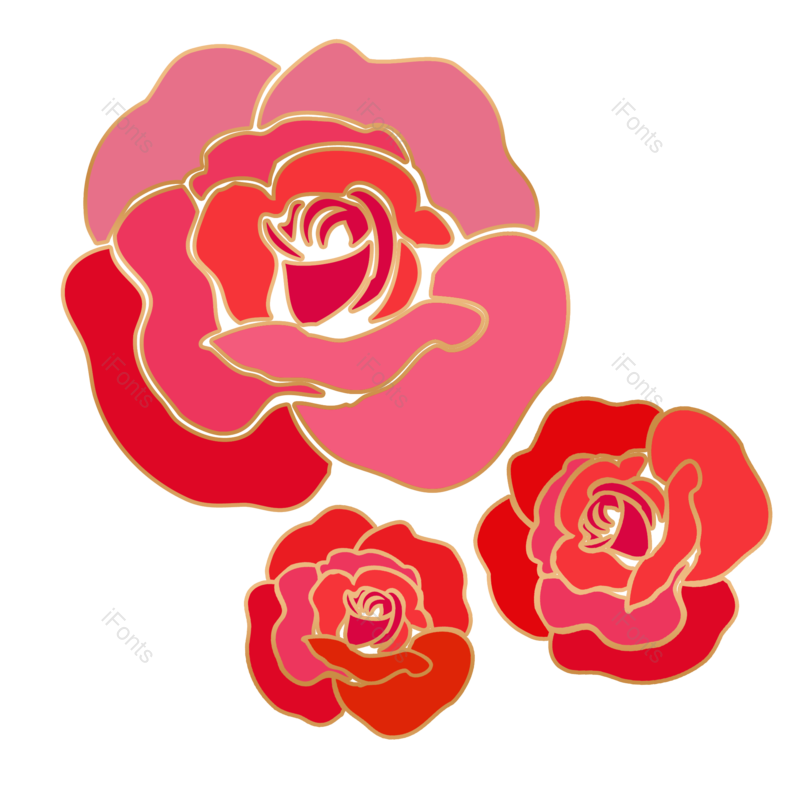 中国风图片,金色花朵元素,中国风素材PNG,中国风元素免抠素材