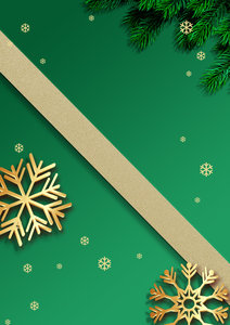 简约 平安夜 圣诞 雪花 金色