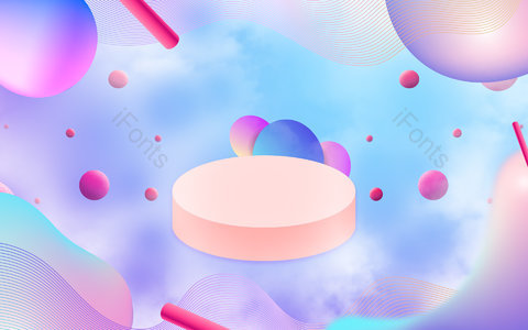 渐变背景 梦幻背景 展示背景 梦幻 空间感  周年庆 庆典