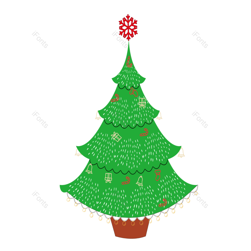 装饰图片,节日元素,松树PNG,圣诞免抠素材