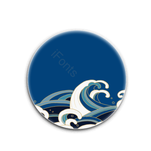 国潮 海浪 国潮边框 国潮元素 国潮蓝色