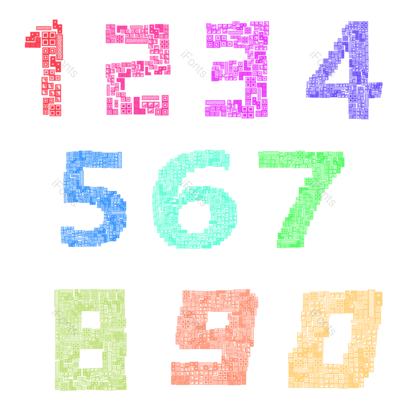 艺术字图片,数字元素,PNG,免抠素材