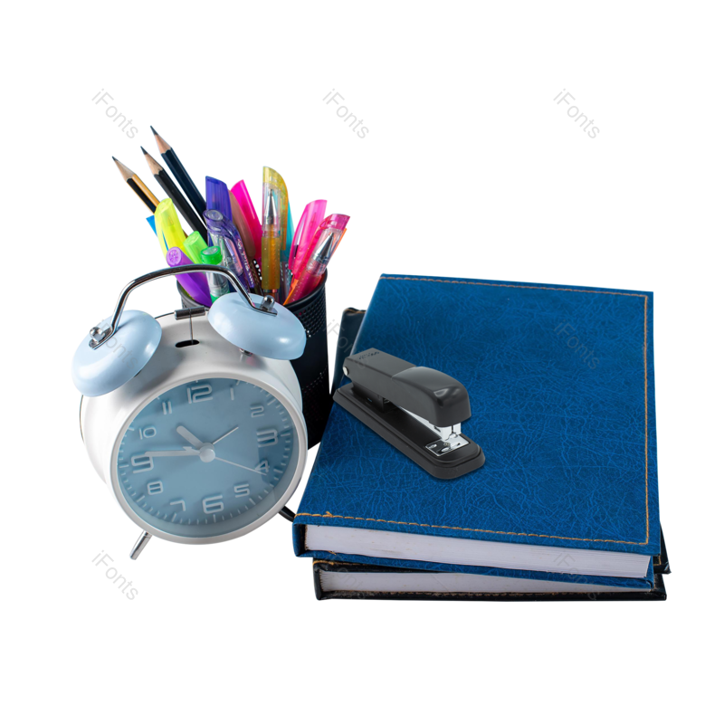 学习图片,笔记本元素,培训PNG,闹钟免抠素材