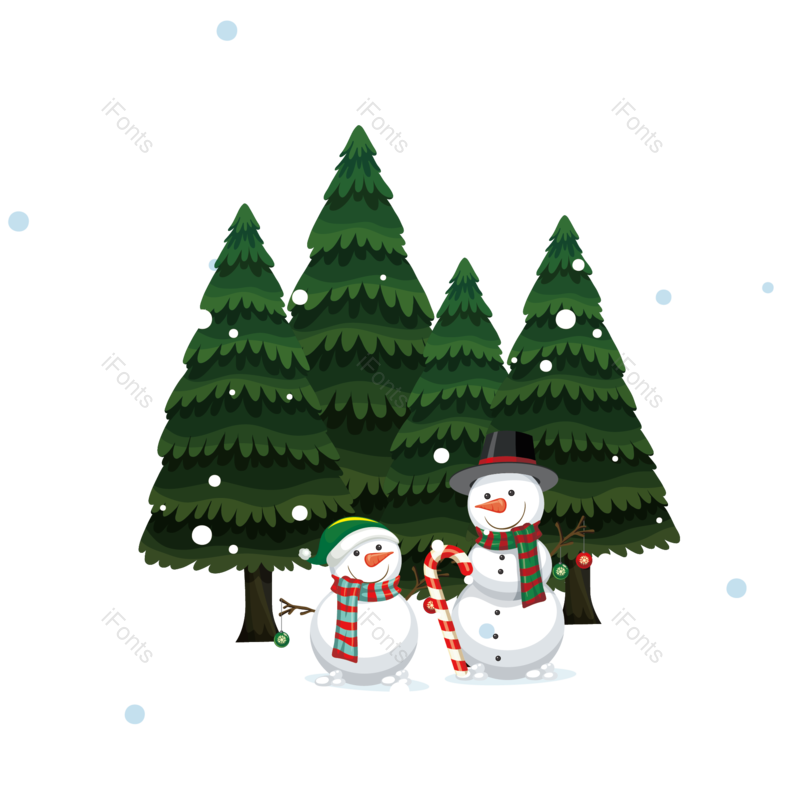 雪人图片,圣诞节元素,圣诞树PNG,冬季免抠素材