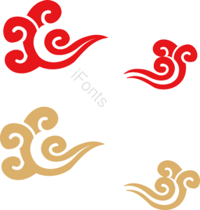 祥云 国潮 透明图层 漂浮 古风装饰 云纹