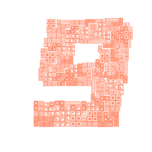 免扣 艺术字 俄罗斯方块 拼接 数字