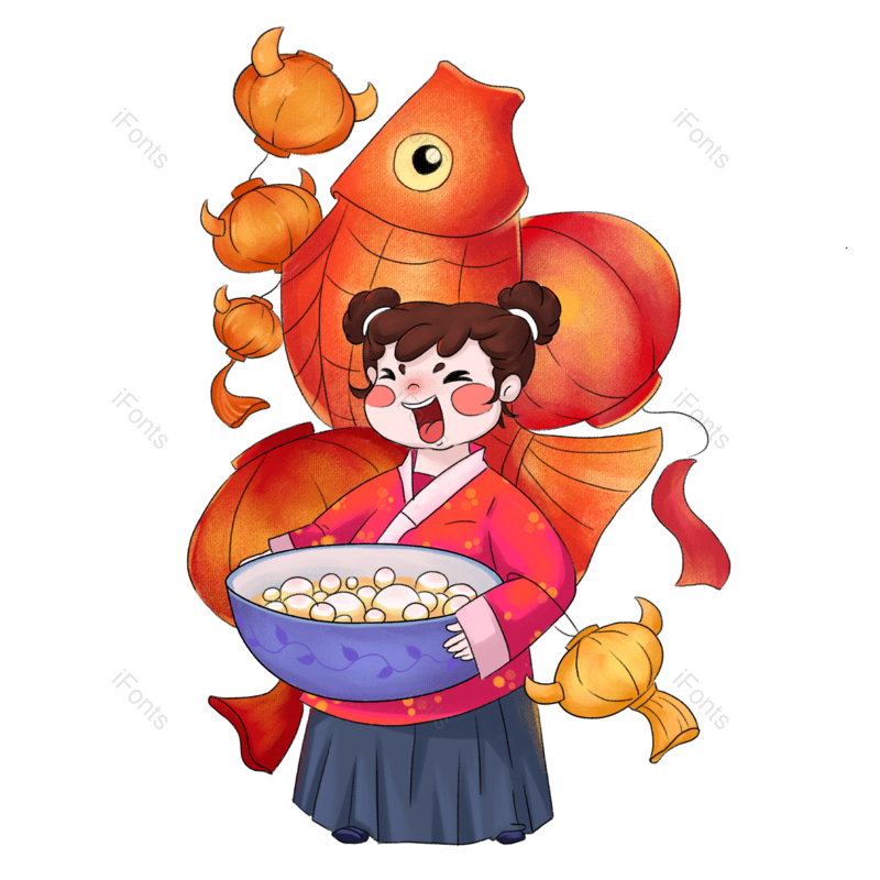 锦鲤图片,元宵元素,元宵节PNG,鲤鱼免抠素材