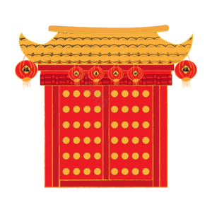 手绘 喜庆新年大吉大利门头 新年门头 矢量门头 新年元素 喜庆灯笼