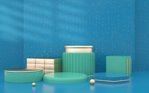 C4D 创意 立体空间 光影 海报背景 简约 大气 清新