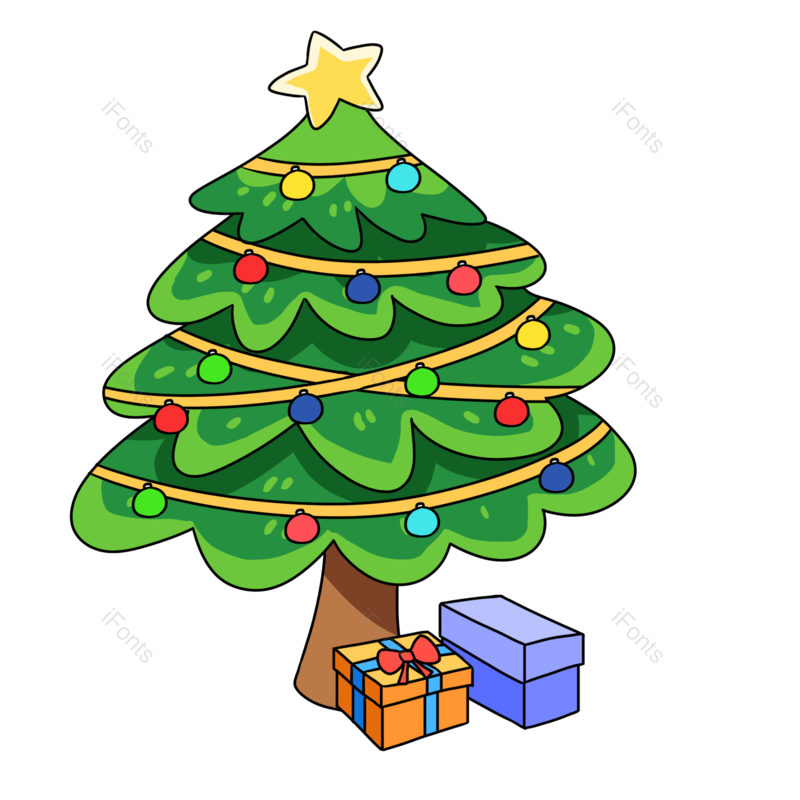礼物图片,圣诞装饰元素,圣诞节PNG,圣诞树免抠素材