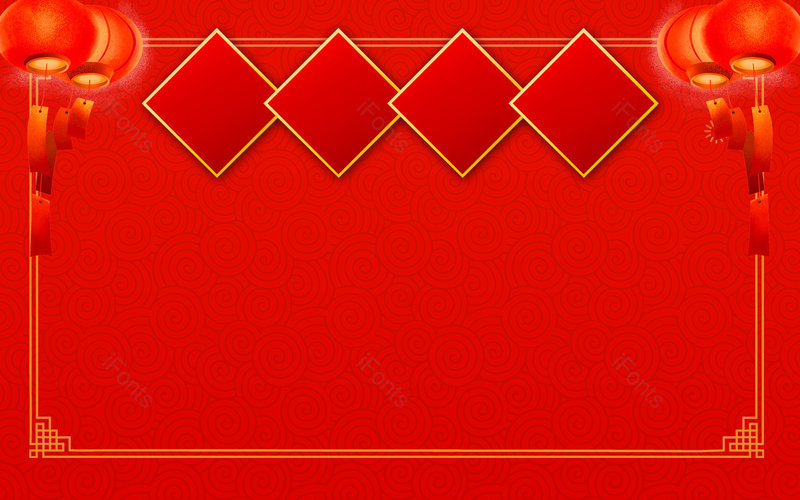 大气喜庆中国风元素复古新年元旦迎新背景,插画/手绘图，插画/手绘图库，插画/手绘图下载,插画/手绘