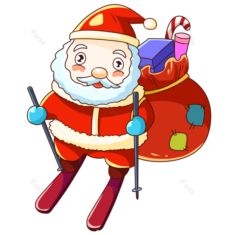 圣诞老人图片,礼物元素,圣诞节PNG,免抠素材