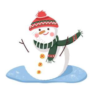 圣诞节元素 圣诞节 装饰元素 雪人 卡通手绘