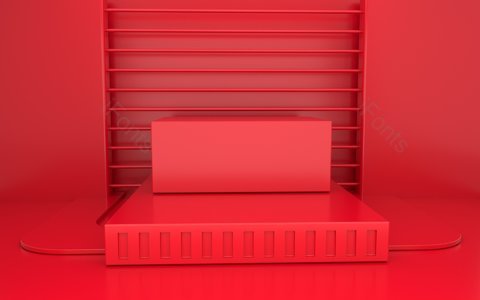 红色 喜庆 节日 舞台 背景 海报