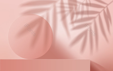 简约 粉色 光影 树影 立体空间 立体结构 空间结构 空间背景