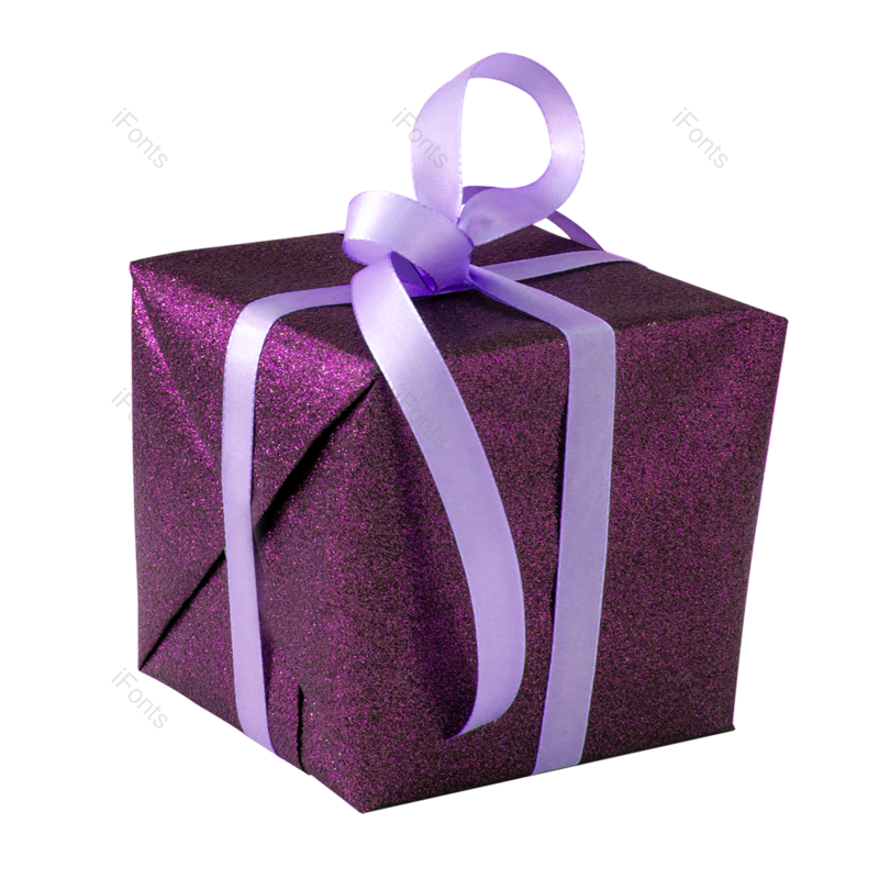 紫色图片,礼物盒元素,圣诞礼物PNG,新年礼物免抠素材
