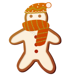 圣诞节 姜饼人 可爱 扁平 手绘