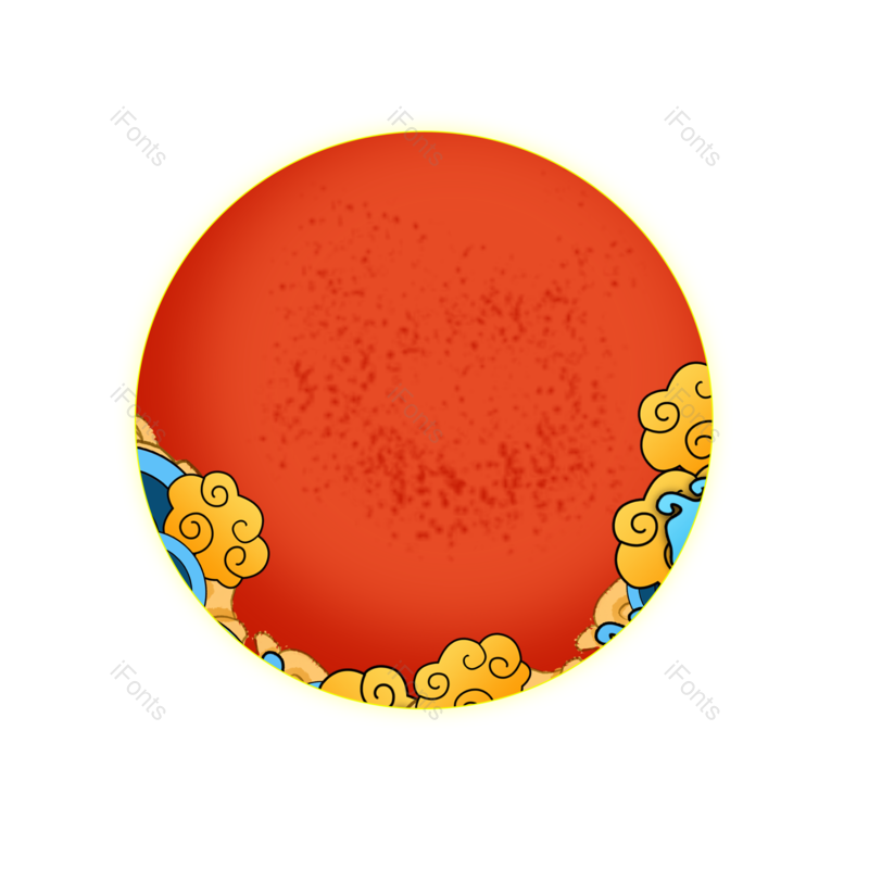 祥云图片,中国风元素,海报边框PNG,海浪免抠素材