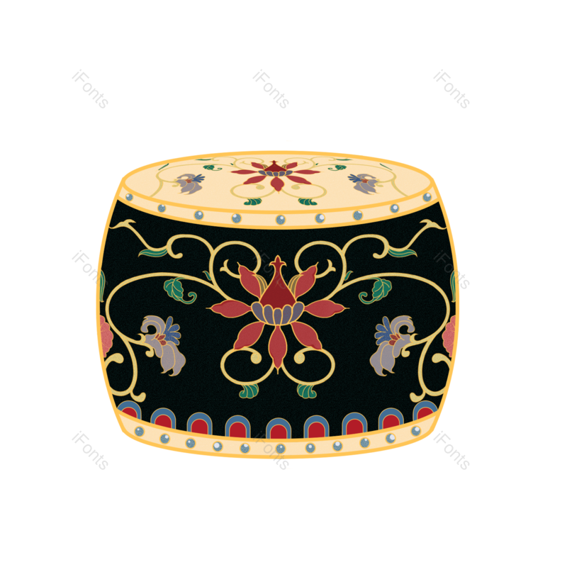 复古图片,中国风元素,花纹PNG,黑色免抠素材