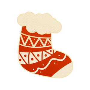 圣诞节 袜子 可爱 扁平 装饰