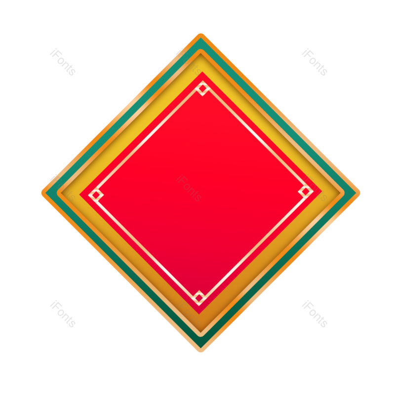 窗花图片,多边形元素元素,PNG,免抠素材