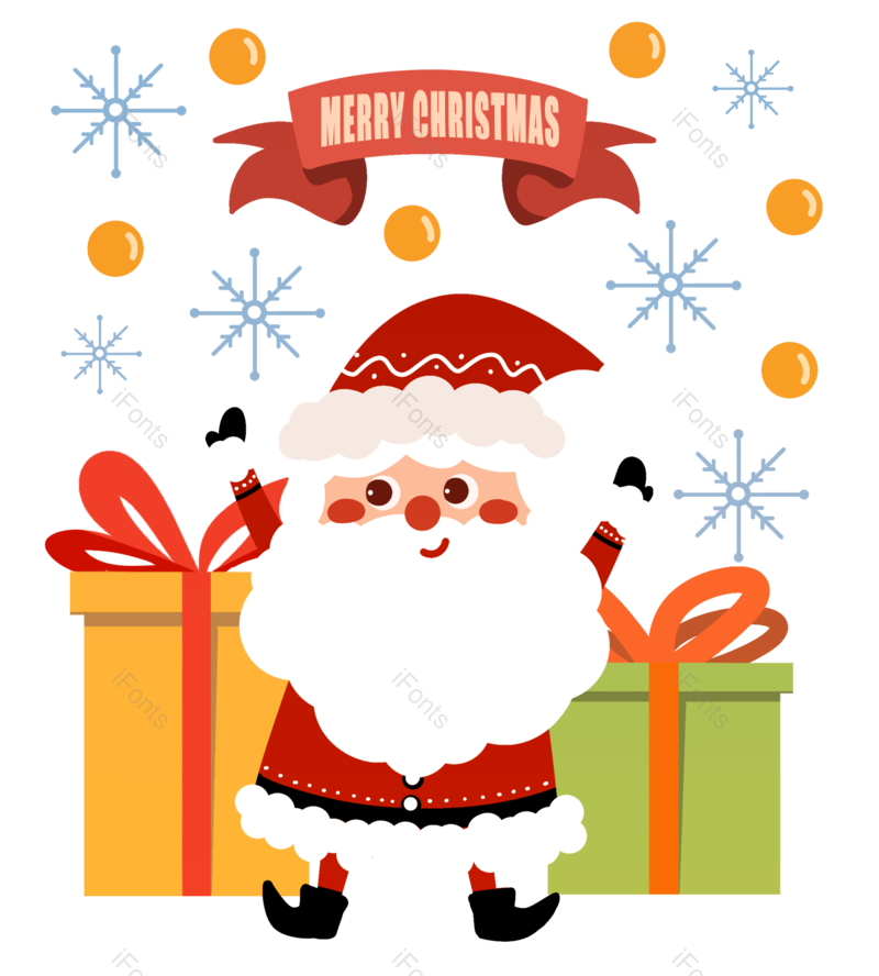 圣诞老人图片,圣诞礼物元素,圣诞节PNG,免抠素材