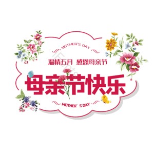 母亲节快乐 大气 简约 字体设计 母亲节