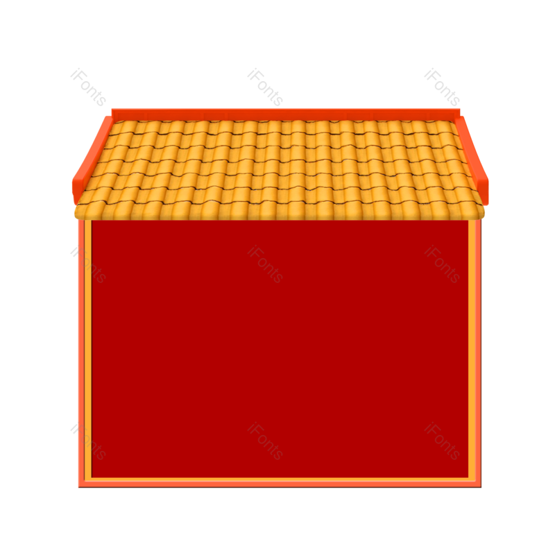 边框图片,中式边框元素,屋檐PNG,电商免抠素材