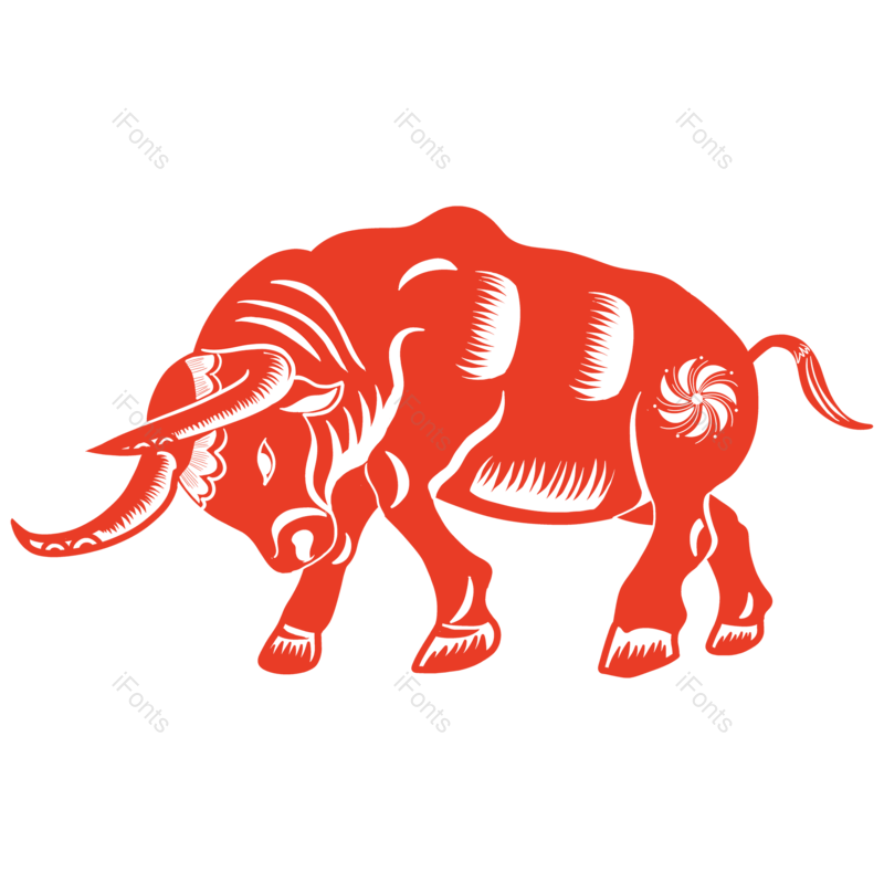 花纹图片,剪纸风元素,红色PNG,免抠素材