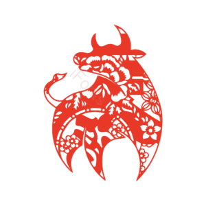 剪纸 红色 春节 新年 png