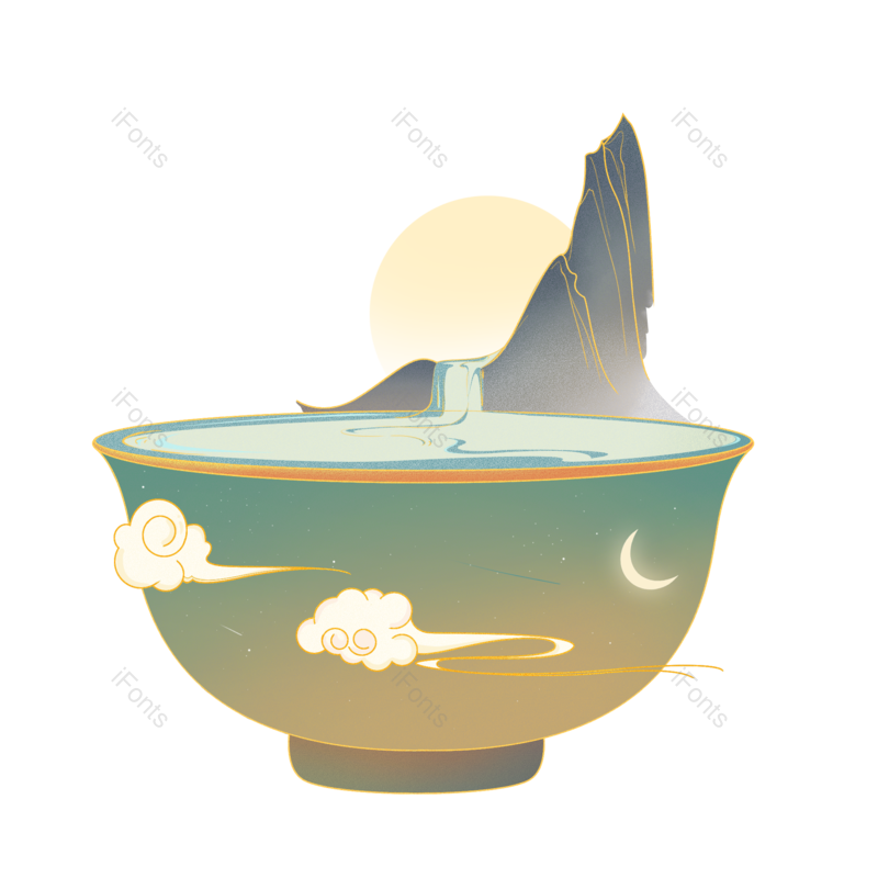 祥云图片,中国风元素,山水PNG,场景免抠素材