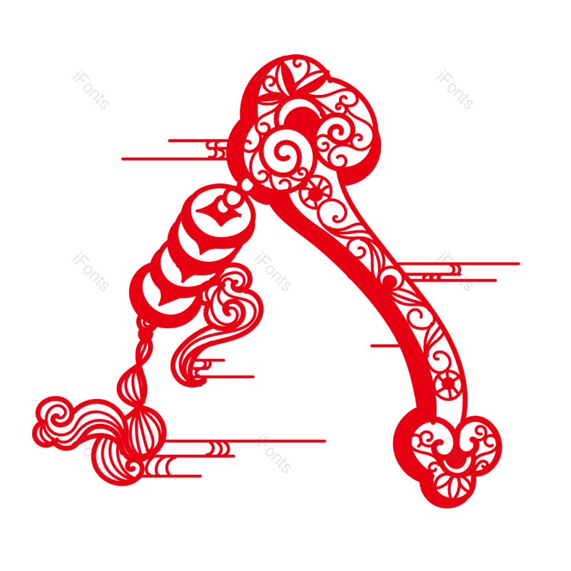 剪纸图片,红色元素,矢量元素PNG,新年免抠素材