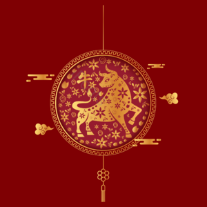 剪纸 牛年 新年剪纸风 金色牛 喜庆 牛 2021 新年