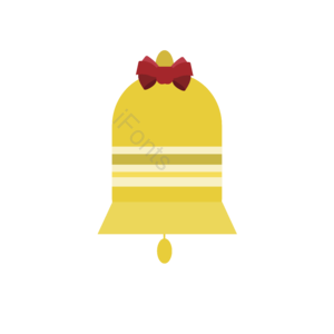 扁平 圣诞 节日 铃铛 蝴蝶结 装饰