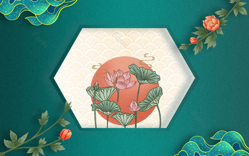 中国风复古大气古风国潮通用背景,插画/手绘图，插画/手绘图库，插画/手绘图下载,插画/手绘