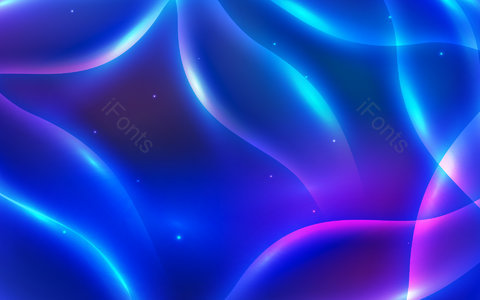 蓝紫渐变 光影 星光斑点 透明发光体 流体 空间背景