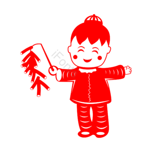 福娃剪纸 手绘剪纸 放鞭炮剪纸 手绘福娃 数量剪纸 剪纸 剪影