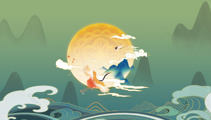 国潮中国风漫画风格手绘海报背景图,插画/手绘图，插画/手绘图库，插画/手绘图下载,插画/手绘