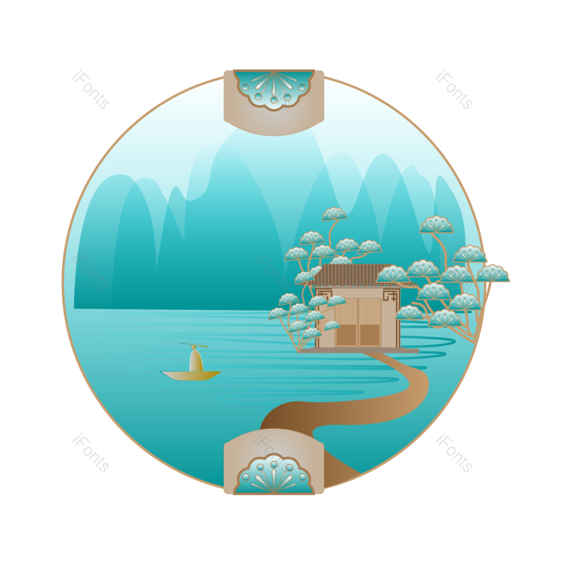 中国风图片,古典元素,抽象图案PNG,装饰元素免抠素材