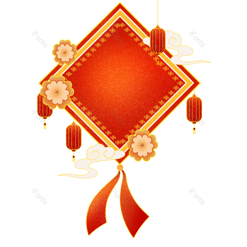 装饰图片,祥云元素,花纹PNG,灯笼免抠素材