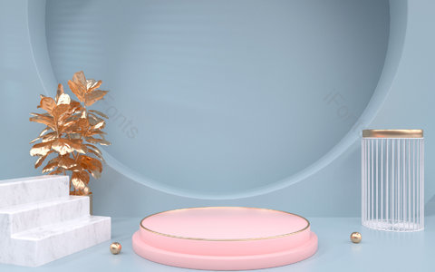 C4D 创意 空间 清新 大气 立体 空间感 海报背景