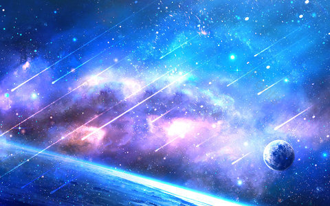 酷炫 外太空背景 星空背景 PPT背景 海报背景 星海背景 地球俯瞰背景 素材