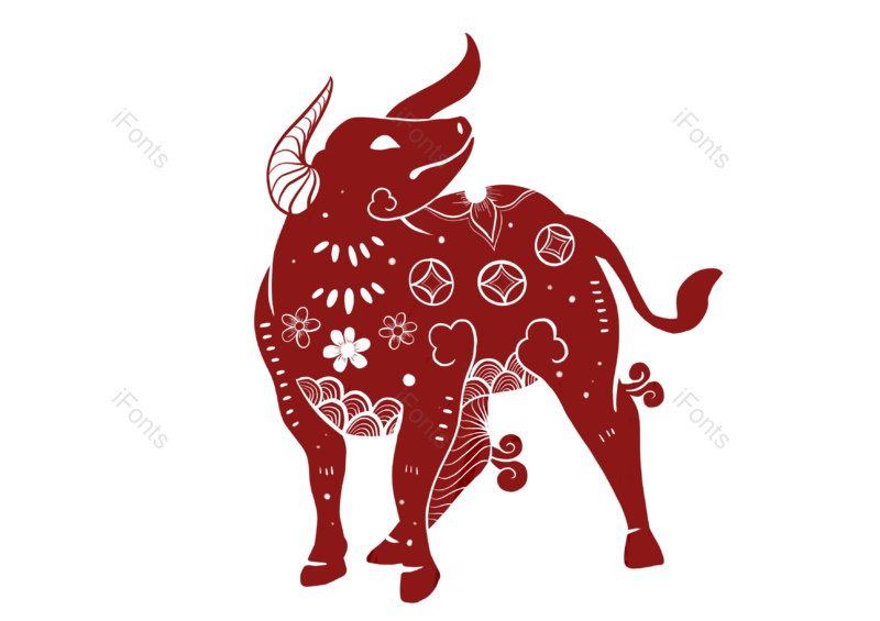 剪纸图片,过年元素,中国红PNG,新年免抠素材