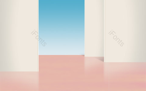 室外 空间 背景图 墙壁 地面 天空 蓝天 三维场景