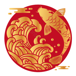 新年 剪纸 鱼 浪花 中国风 剪纸 国潮 鲤鱼