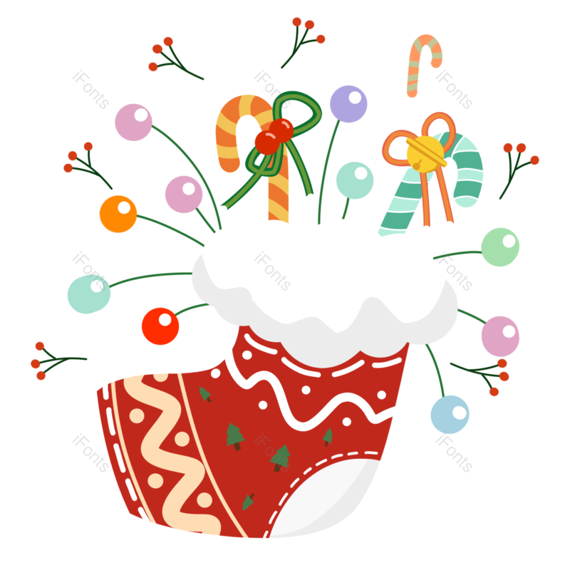 糖果图片,袜子元素,礼物PNG,圣诞节免抠素材