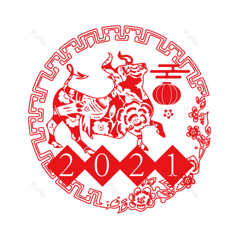 春节图片,窗花元素,剪纸PNG,新年免抠素材